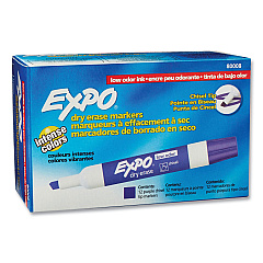 EXPO Low-Odor Dry-Erase Marker, Broad Chisel Tip, Purple (80008)
