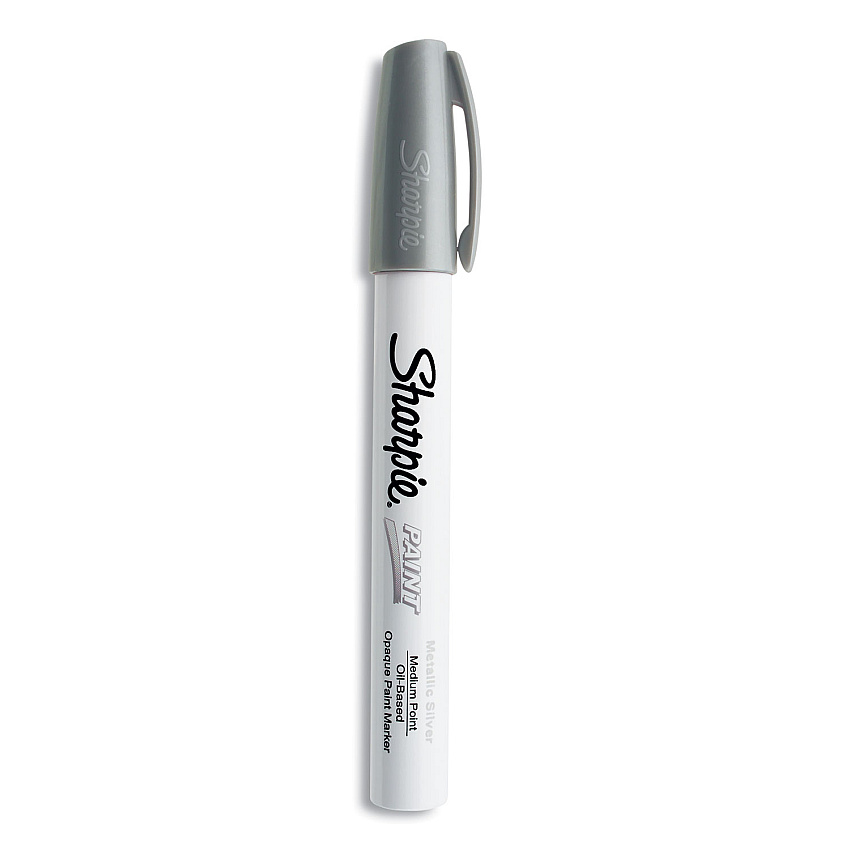 Sharpie Permanent Paint Marker, Medium Bullet Tip, Silver (35560)