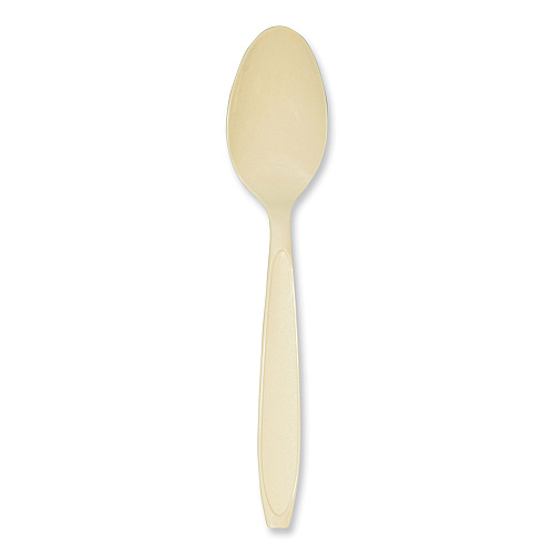 Impress Heavyweight Full-length Polystyrene Cutlery, Teaspoon, Champagne, 1,000/carton