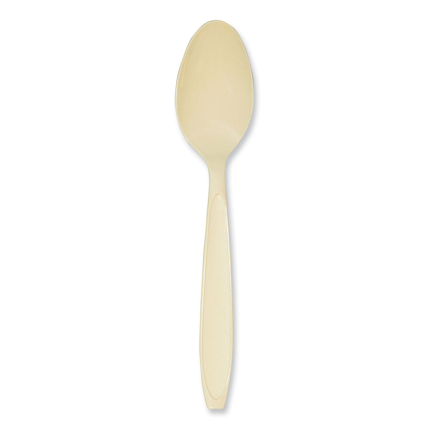 Impress Heavyweight Full-length Polystyrene Cutlery, Teaspoon, Champagne, 1,000/carton