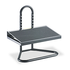 Safco Task Master Adjustable Height Footrest, 20w x 12d x 5.5 to 15h, Black (5124)