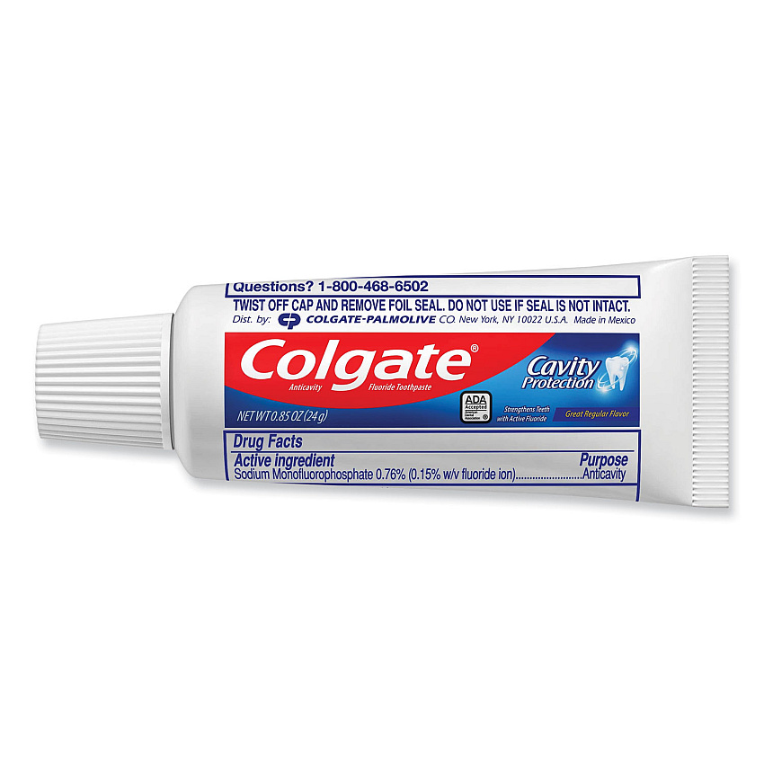 Colgate Toothpaste, Personal Size, 0.85 oz Tube, Unboxed, 240/Carton (09782)