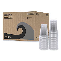 Boardwalk Clear Plastic Cold Cups, 16 oz, PET, 20 Cups/Sleeve, 50 Sleeves/Carton (BWKPET16)