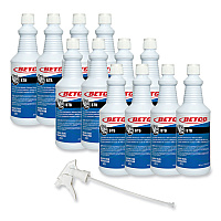 Betco BTB Mildew Stain Remover, Apple, 32 oz Spray Bottle, 12/Carton (3211200)