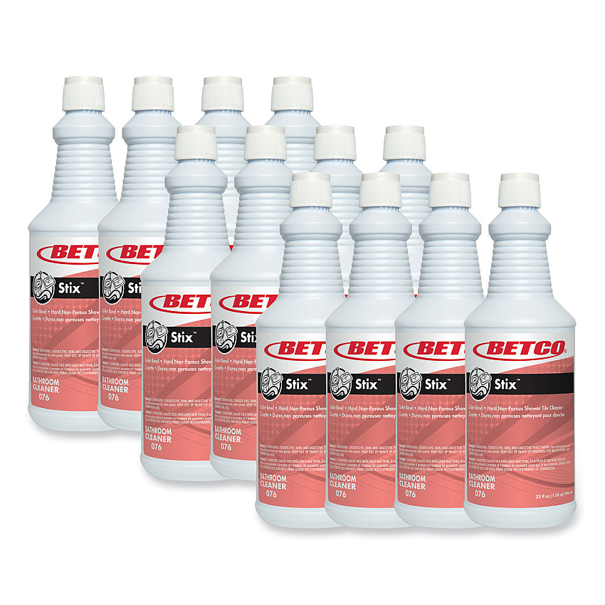 Betco Stix Toilet Bowl Cleaner, Cherry Almond Scent, 32 oz Bottle, 12/Carton (761200)