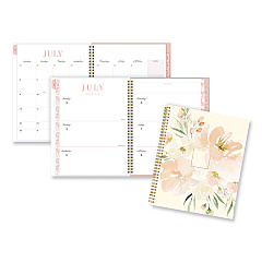Cambridge Leah Bisch Academic Year Weekly/Monthly Planner, Floral Art, 11 x 9.87, Floral Cover, 12-Month (July to June): 2023 to 2024 (LB21905A)