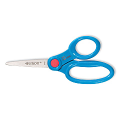 Westcott Kids' Scissors with Antimicrobial Protection, Pointed Tip, 5" Long, 2" Cut Length, Randomly Assorted Straight Handles (14607)