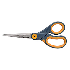 Westcott Non-Stick Titanium Bonded Scissors, 8" Long, 3.25" Cut Length, Gray/Yellow Straight Handles, 3/Pack (15454)