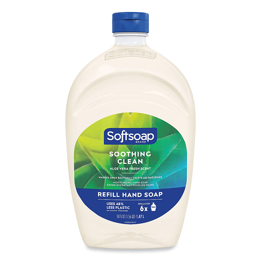 Softsoap Moisturizing Hand Soap Refill with Aloe, Fresh, 50 oz, 6/Carton (45992)