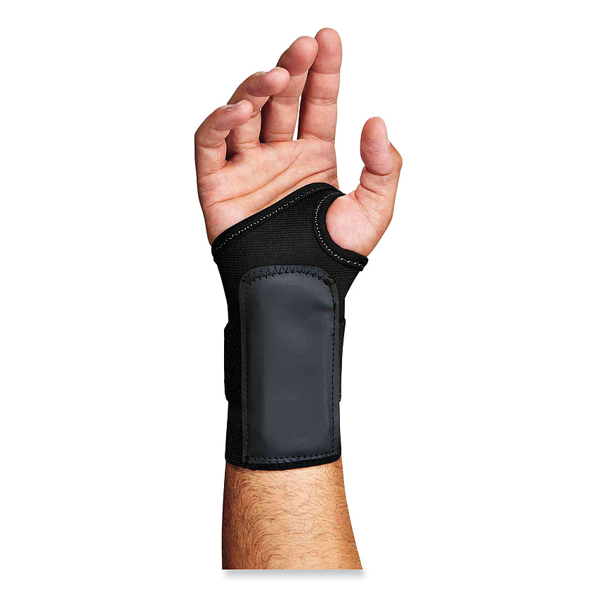 ergodyne ProFlex 4000 Single Strap Wrist Support, Small, Fits Left Hand, Black (70012)