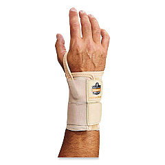 ergodyne ProFlex 4010 Double Strap Wrist Support, Small, Fits Right Hand, Tan (70122)