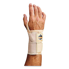 ergodyne ProFlex 4010 Double Strap Wrist Support, Medium, Fits Right Hand, Tan (70124)