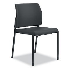 HON Accommodate Series Guest Chair, 23.5" x 22.25" x 31.5", Black Seat, Black Back, Textured Black Base, 2/Carton (SGS6NBCU10CK)