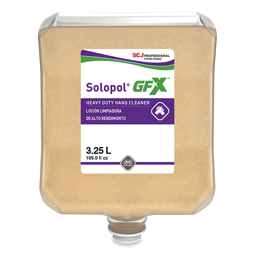 SC Johnson Professional Solopol GFX Heavy Duty Hand Cleaner, Citrus Scent, 3.25 L Refill, 2/Carton (GPF3LNA)