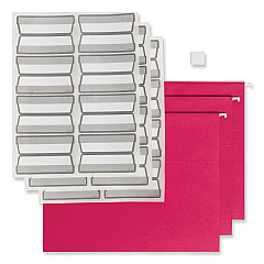 Smead Colored Hanging File Folders with ProTab Kit, Letter Size, 1/3-Cut, Red (64197)