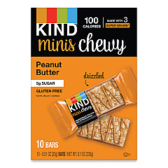 KIND Minis Chewy, Peanut Butter, 0.81 oz 10/Pack (27895)