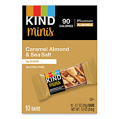 KIND Minis, Caramel Almond Nuts/Sea Salt, 0.7 oz, 10/Pack (27960)