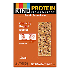 KIND Protein Bars, Crunchy Peanut Butter, 1.76 oz, 12/Pack (26026)