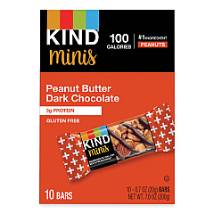 KIND Minis, Peanut Butter Dark Chocolate, 0.7 oz, 10/Pack (27961)