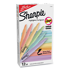 Sharpie Pocket Style Highlighters, Assorted Ink Colors, Chisel Tip, Assorted Barrel Colors, 12/Pack (2157482)