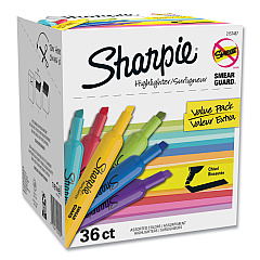 Sharpie Tank Style Highlighters, Assorted Ink Colors, Chisel Tip, Assorted Barrel Colors, 36/Pack (2157487)