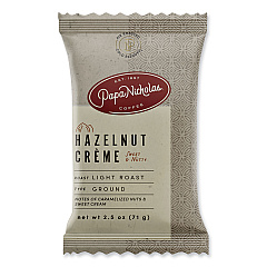 PapaNicholas Coffee Premium Coffee, Hazelnut Creme, 18/Carton (25187)