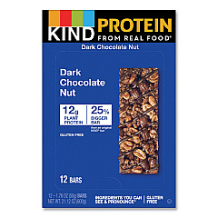 KIND Protein Bars, Double Dark Chocolate, 1.76 oz, 12/Pack (26036)