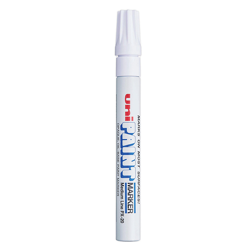 uni-Paint Permanent Marker, Medium Bullet Tip, White (63613)