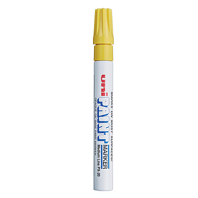 uni-Paint Permanent Marker, Medium Bullet Tip, Yellow (63605)