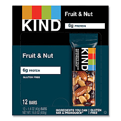 KIND Fruit and Nut Bars, Fruit and Nut Delight, 1.4 oz, 12/Box (17824)