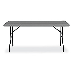 AbilityOne 7110017025673 SKILCRAFT Blow Molded Folding Tables, Rectangular, 60w x 18d x 29h, Charcoal Gray