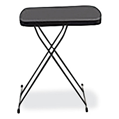 AbilityOne 7110017026957 SKILCRAFT Personal Adjustable Height Folding Table, 18w x 26d x 20.8h to 26.6h, Charcoal Gray