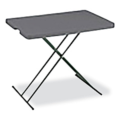 AbilityOne 7110017026954 SKILCRAFT Personal Adjustable Height Folding Table, 20w x 30d x 25h to 28h, Charcoal Gray