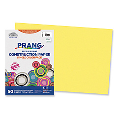SunWorks Construction Paper, 58 lb Text Weight, 12 x 18, Yellow, 50/Pack (8407)
