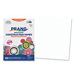 SunWorks Construction Paper, 58 lb Text Weight, 12 x 18, Bright White, 50/Pack (8707)