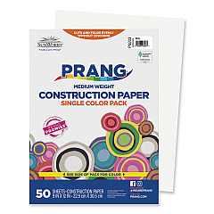 SunWorks Construction Paper, 58 lb Text Weight, 9 x 12, White, 50/Pack (9203)