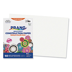SunWorks Construction Paper, 58 lb Text Weight, 12 x 18, White, 50/Pack (9207)