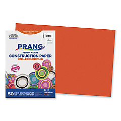 SunWorks Construction Paper, 58 lb Text Weight, 12 x 18, Orange, 50/Pack (6607)