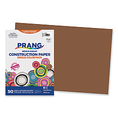 SunWorks Construction Paper, 58 lb Text Weight, 12 x 18, Brown, 50/Pack (6707)