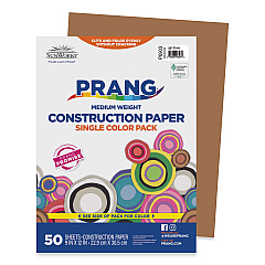 SunWorks Construction Paper, 58 lb Text Weight, 9 x 12, Light Brown, 50/Pack (6903)