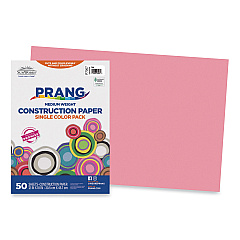 SunWorks Construction Paper, 58 lb Text Weight, 12 x 18, Pink, 50/Pack (7007)
