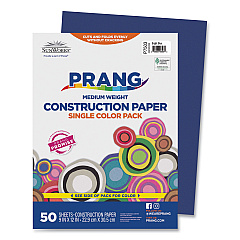 SunWorks Construction Paper, 58 lb Text Weight, 9 x 12, Bright Blue, 50/Pack (7503)