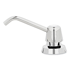 Manual Top-fill Liquid Soap Dispenser, 4" Spout, 20 Oz, 5.63 X 5.63 X 11.25, Chrome