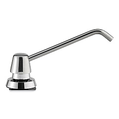 Manual Top-fill Liquid Soap Dispenser, 6" Spout, 20 Oz, 7.63 X 7.63 X 12.13, Chrome
