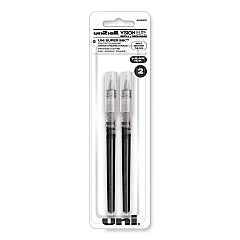 uni-ball Refill for Vision Elite Roller Ball Pens, Bold Conical Tip, Black Ink, 2/Pack (61233PP)