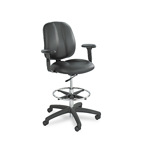 Safco Height-Adjustable T-Pad Arms for Apprentice Series Chairs, 4.13w x 10.25d x 10h, Black, Pair (6689BL)