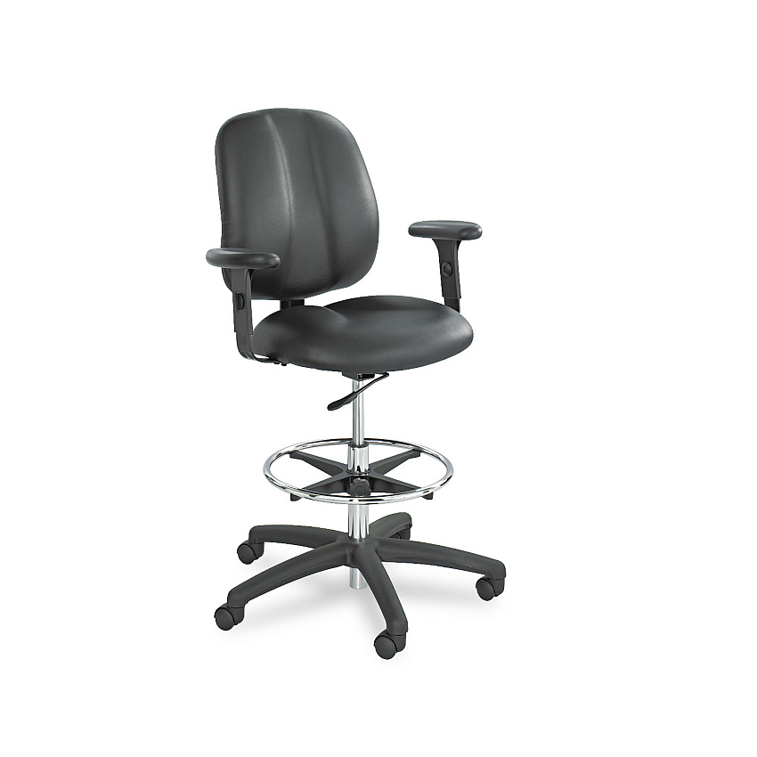 Safco Height-Adjustable T-Pad Arms for Apprentice Series Chairs, 4.13w x 10.25d x 10h, Black, Pair (6689BL)