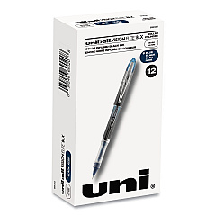 uni-ball VISION ELITE Roller Ball Pen, Stick, Extra-Fine 0.5 mm, Blue-Black Ink, Black/Blue Barrel (69020)