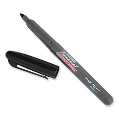 AbilityOne 7520017012064 SKILCRAFT Fine Point Industrial Grade Permanent Marker, Fine Bullet Tip, Black, Dozen