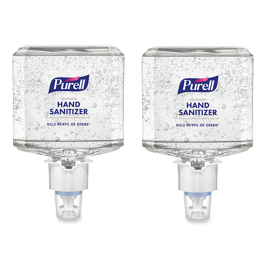 PURELL Healthcare Advanced Gel Hand Sanitizer, 1,200 mL, Clean Scent, For ES6 Dispensers, 2/Carton (646302)